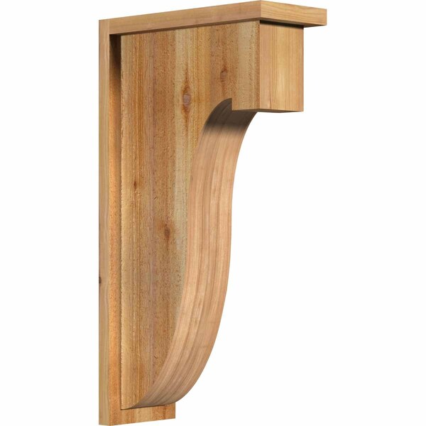 Ekena Millwork Del Monte Rough Sawn Corbel w/Backplate, Western Red Cedar, 6"W x 14"D x 26"H COR06X14X26DEL01RWR - main